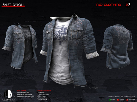 Second Life Marketplace - Accent - Shirt -Dylon- Navy